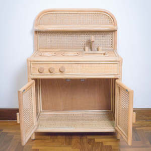 Cocina de juguete para niños, juego de simulación natural, estufa de ratán, cocinas, suministro al por mayor, otros juguetes para bebés - Product Image 5