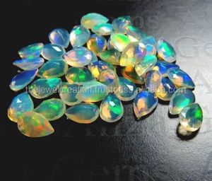 Pierre d'opale éthiopienne naturelle facettée en forme de poire, 7mm, 8mm, 9mm, qualité AAA, neuve, pour la création de bijoux - Product Image 1