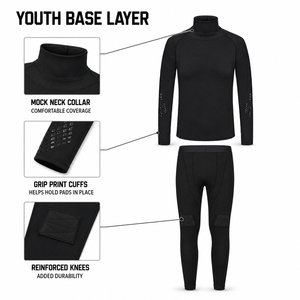 Ensemble de sous-vêtements de compression professionnels pour hockey sur glace, protection du cou résistante aux coupures, séchage rapide, respirant, personnalisable, OEM, unisexe - Product Image 1