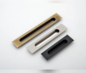 Direct Factory Modern SS Recessed Flush <b>Pull</b> <b>Handles</b> Set for Kitchen Sliding Pocket <b>Doors</b> Durable Eco-Friendly Cabinet Hardware - Product Image 3