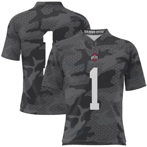 Venta al por mayor de alta calidad por encargo Ohio State Buckeyes Camo Football Jersey-Negro - Product Image 1