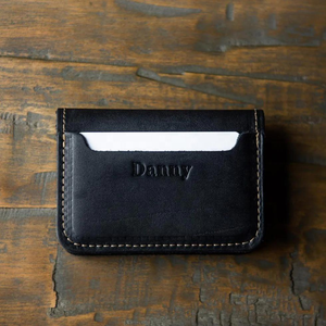 Clásico personalizar regalo cuero genuino tarjetero billetera delgada negocio Banco ID tarjetero para hombre - Product Image 4