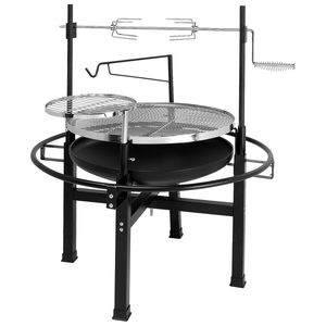Griglia Rotonda in Acciaio Inox da 85cm con Alimentazione a Legna - Product Image 4
