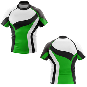 Camiseta de Rugby de Talla Grande, Corta, Estampada, Antibacteriana, de Poliéster, Corte Regular, Venta al Por Mayor, Mejor Proveedor, OEM ODM - Product Image 1