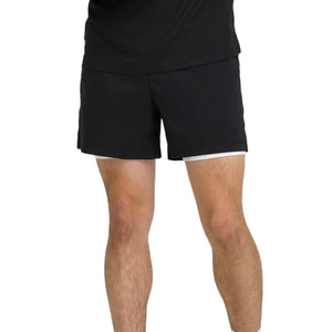 Pantalones Cortos Deportivos 2 en 1 para Hombre, de Algodón/Poliéster, Secado Rápido, Transpirables, Ecológicos, Antiarrugas, para Gimnasio, Entrenamiento Atlético - Product Image 3