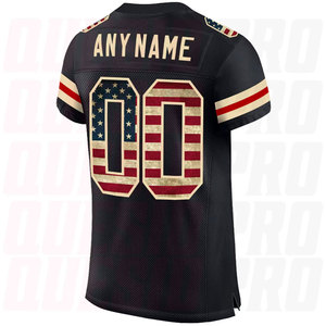 Service OEM Personnalisation Noms et Détails d'Équipe Maillot de Football Américain Noir Vintage USA Léger Tenue Sportive d'Équipe Entraînement Jour de Match - Product Image 2