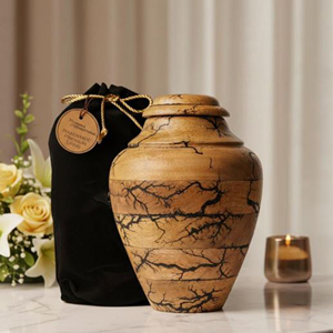 Decorative Handcrafted Wooden Urn Wooden Funeral Urn with Personalized Design by AYAANS - Product Image 1