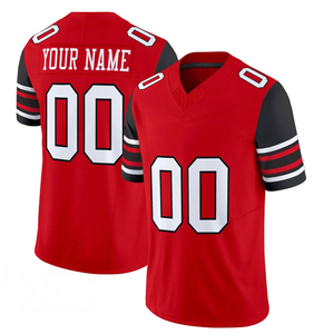 Camiseta de Fútbol Americano Personalizada, Blanca y Verde, Cuello en V, Manga Corta, Transpirable, de Poliéster, con Nombre y Número del Equipo - Product Image 3