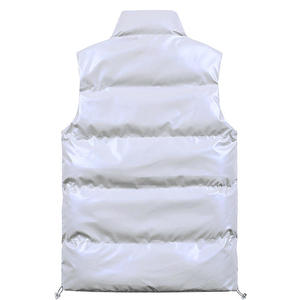 Mens Eco-Friendly Waterproof Puffer Vest Warm Zip Front Quilted Layer 100% Polyester Custom Logo Private Label OEM Wholesale USA - Product Image 2