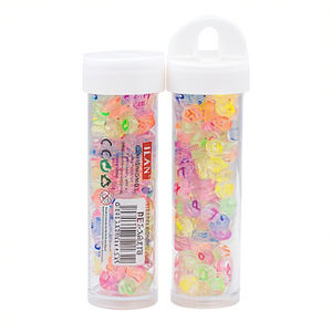 ILAN <b>Beads</b> In Jar 6x6mm 15g Letter <b>Beads</b> For Crafting - Product Image 1