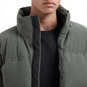 Chaqueta Acolchada Informal Personalizada con Cierre, Chaqueta de Burbujas, Material de Nailon/Algodón, Acolchada, Invierno, para Hombre, Servicio OEM - Product Image 5