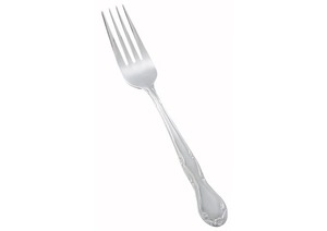 Fourchette à dîner classique en acier inoxydable, finition miroir, argentée, manche en métal - Product Image 3