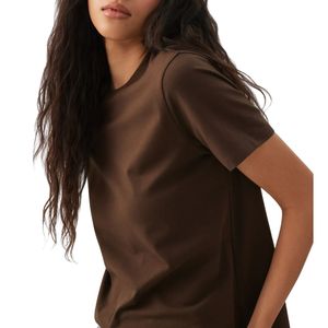 Camiseta de Algodón Lisa Personalizada para Mujer, Cuello Redondo, Manga Corta, Informal, Básica, Fabricante Mayorista OEM - Product Image 2