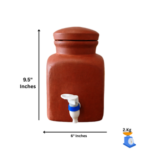 Pot à eau en terre cuite fait main, distributeur d'eau en argile, décoration de cuisine moderne, écologique, utilisation automobile, distributeur de boissons en terre naturelle - Product Image 2