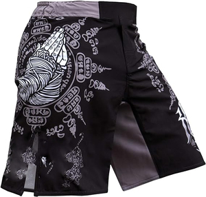 Shorts de combat MMA personnalisés à manches courtes pour la boxe, le grappling et les arts martiaux, pour l'entraînement et les compétitions, shorts MMA à fente haute - Product Image 3