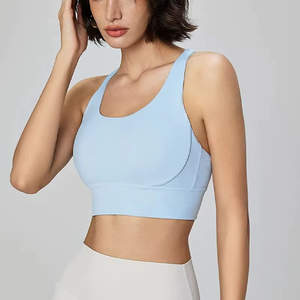 Débardeur court décontracté pour femme, personnalisé, vente en gros, sans manches, vêtement de sport respirant, écologique, en Spandex/Nylon, léger et à séchage rapide - Product Image 4