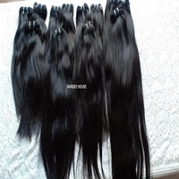 NANDEE HOUSE Extensions de cheveux humains indiens 100% vierges Remy, provenant d'un seul donneur, ondulations soyeuses, lot Temple, 100g, 22 pouces de long, double trame machine