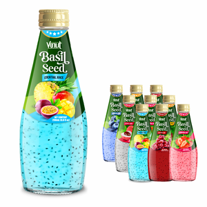 290ml Mixed Basil Seed Drink, Chia Seed Infused, Sugar-Free, OEM ODM Private Label Beverage Manufacturer Vietnam - Product Image 1