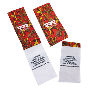 ป้ายทอคุณภาพสูงแบบกำหนดเอง ป้ายชื่อแบรนด์ โลโก้ ป้ายเสื้อผ้าลายดามัสก์ ป้ายเสื้อผ้าแบบพับกลาง - Product Image 5