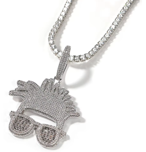 Collier chaîne en acier inoxydable plaqué or rose avec pendentif dreadlocks AAA, bijoux hip-hop pour homme, idéal pour les fêtes - Product Image 5