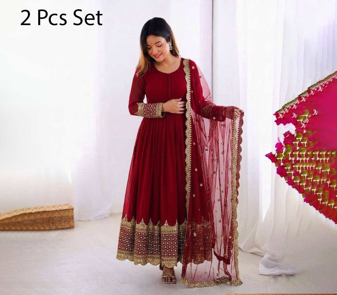 navy blue dress for baby girl HOW TO WEAR YOUR ETHNIC WEAR IN WINTER main image 0