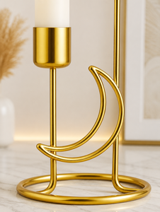 Candelabros de Lujo en Forma de Luna Dorada – Centro de Mesa Moderno y Estético para Mesa de Comedor, Bodas y Decoración de Sala de Estar - Product Image 5