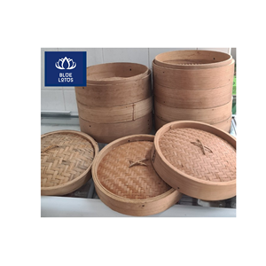 Meilleures ventes : Cuiseur vapeur en bambou écologique, sûr et propre, ustensile de cuisine en bois pur, idéal pour la cuisson vapeur des légumes et des fruits de mer, vente en gros - Product Image 1