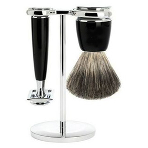 PRESTIGE RAZOR Juego de Afeitado para Hombre de Buena Calidad con Mango de Plástico Conveniente, Pelo de Texugo Silvertip, PEARL/OEM SE-1629 ROJO 2026, Bajo Precio al por Mayor - Product Image 2
