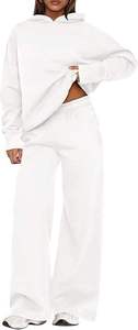 <b>Women's</b> Solid Color Drawstring Regular Fit <b>Straight</b> <b>Leg</b> Fleece Polyester/Cotton Vintage Eco-Friendly Sweatpants <b>Joggers</b> OEM - Product Image 3
