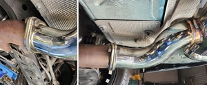 ชุดท่อไอเสียแบบ Axle-back สำหรับ BMW F32 430i แบบยึดด้วยแคลมป์ สแตนเลส 304 สำหรับเพิ่มสมรรถนะ / MAINTEC ผลิตในเกาหลี - Product Image 4