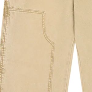 Pantalon de travail unisexe kaki coupe décontractée, multi-poches, jambe droite, style cargo, décontracté, pour l'extérieur - Product Image 4