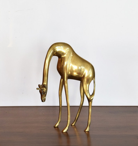 Elegante Escultura de Jirafa de Latón, Figura de Animal en Movimiento, Estatua de Metal Hecha a Mano, Decoración de Lujo para el Hogar, Adorno de Mesa - Product Image 2