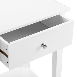 Comodino Moderno di Lusso a Due Livelli con Cassetti in Rovere Bianco, Design Elegante Francese per Arredamento Camera da Letto - Product Image 6