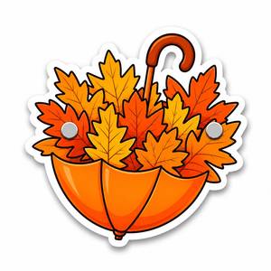 Plaque à cils en acrylique motif feuilles d'automne sous parapluie pour extensions de cils, impression de logo personnalisée, service OEM - Product Image 1