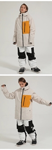 2026 Winter Snowboard Bomber <b>Jacket</b> Hooded <b>Pullover</b> Closure Standard Thickness Waterproof & Breathable Ski Suit <b>Men</b> Front Logo - Product Image 6