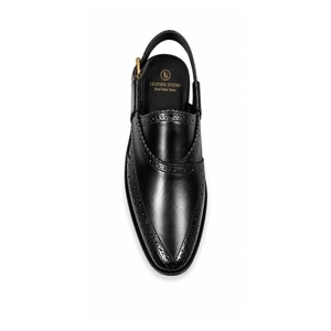 Mules de Cuero Genuino TLS, Sandalias Clásicas con Punta en Pico, Transpirables, para Todas las Temporadas, Diseño Sólido, Plantilla con Logotipo - Product Image 3