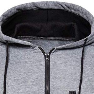 Sweat à capuche zippé pour homme, streetwear décontracté d'hiver, 100% coton, couleur unie, respirant, logo et design personnalisés, vente en gros - Product Image 4