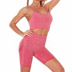 Nouvel ensemble de yoga respirant sur mesure pour femmes, best-seller, couleur unie, fabriqué dans les meilleurs matériaux, ensembles de yoga OEM - Product Image 2