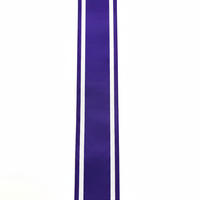 Rubans de médailles personnalisés en soie et viscose OEM, motif uni, effet filigrane moiré pour les décorations de cérémonies décontractées et classiques