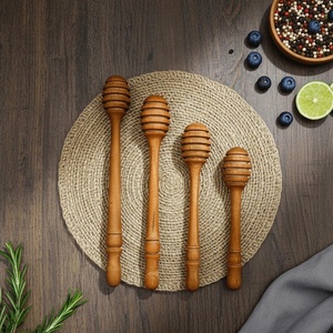 Teak Wood Eco-Friendly Honey Dipper & Stick with Mirror Polish | Long Handle for Camping Tea Coffee & Desserts - Product Image 4