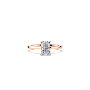 IGI Certified 1ct Radiant Cut Lab Grown Diamond Solitaire Engagement Ring in 9K Yellow / White & Rose Gold - Product Image 1