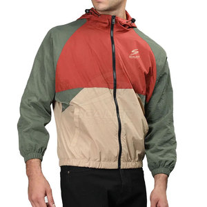 Chaqueta Cortavientos con Capucha para Hombre, Elegante, con Logotipo Frontal, Impermeable, Transpirable, de Nailon, Diseño Duradero - Product Image 2