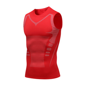 T-shirt de sport pour homme à manches longues, coupe ajustée, séchage rapide, motif uni, en tissu Spandex/Polyester – Vente en gros - Product Image 1