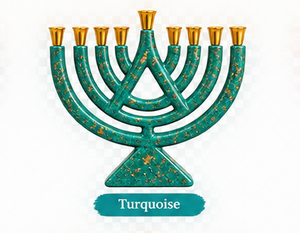 Ensemble de chandelier en cuivre avec 9 coupelles dorées, forme arche incurvée, candélabre religieux décoratif - Product Image 4