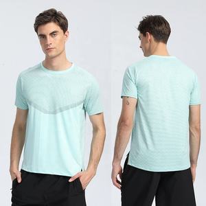 Men's Short Sleeve O-Neck Quick Dry Breathable Jersey Knitted 100% Cotton Casual T-<b>Shirt</b> Regular Fit Blank Design Solid Pattern - Product Image 2