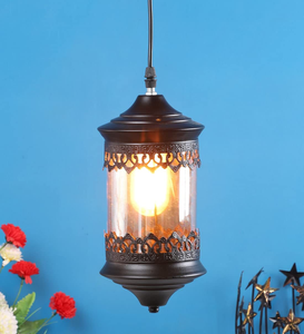 Vintage Industrial Moroccan Style <b>LED</b> Pendant <b>Light</b> with Iron Shade Retro Metal <b>Ceiling</b> Fixture Dimmable Kitchen Hanging Lamp - Product Image 5