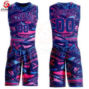 ชุดยูนิฟอร์มบาสเก็ตบอลแบบกำหนดเอง ระบายอากาศได้ดี แห้งเร็ว เสื้อเจอร์ซีย์และกางเกงบาสเก็ตบอลแบบซับลิเมชั่น สำหรับผู้ชาย ผู้หญิง เด็ก วัยรุ่น ฝึกซ้อมทีม - Product Image 4