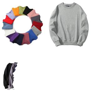 Sudadera informal de invierno de gran tamaño transpirable con estampado personalizado, manga larga, cuello redondo, tela de lana sólida, talla grande bordada alta - Product Image 1