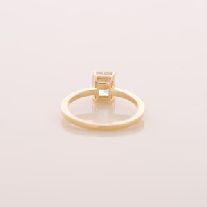 IGI Certified Radiant Cut Yellow Diamond Solitaire Engagement - Wedding <b>Ring</b> in 14K Yellow / White & Rose Gold - Product Image 3