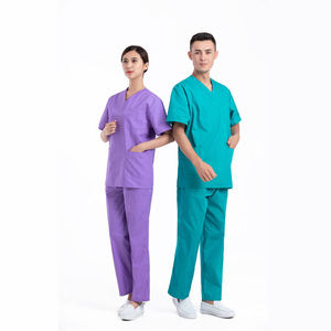 Tenues médicales unisexes confortables en jersey pour infirmières d'hôpital – Couleurs et tailles personnalisables, style pull-over - Product Image 1